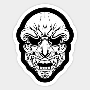 Japanese Samurai Warrior Mask Sticker